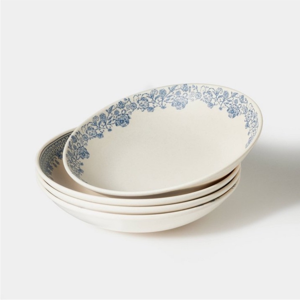 STUDIO MCGEE NWT 4pc melamine mixed pattern pasta bowls -38oz